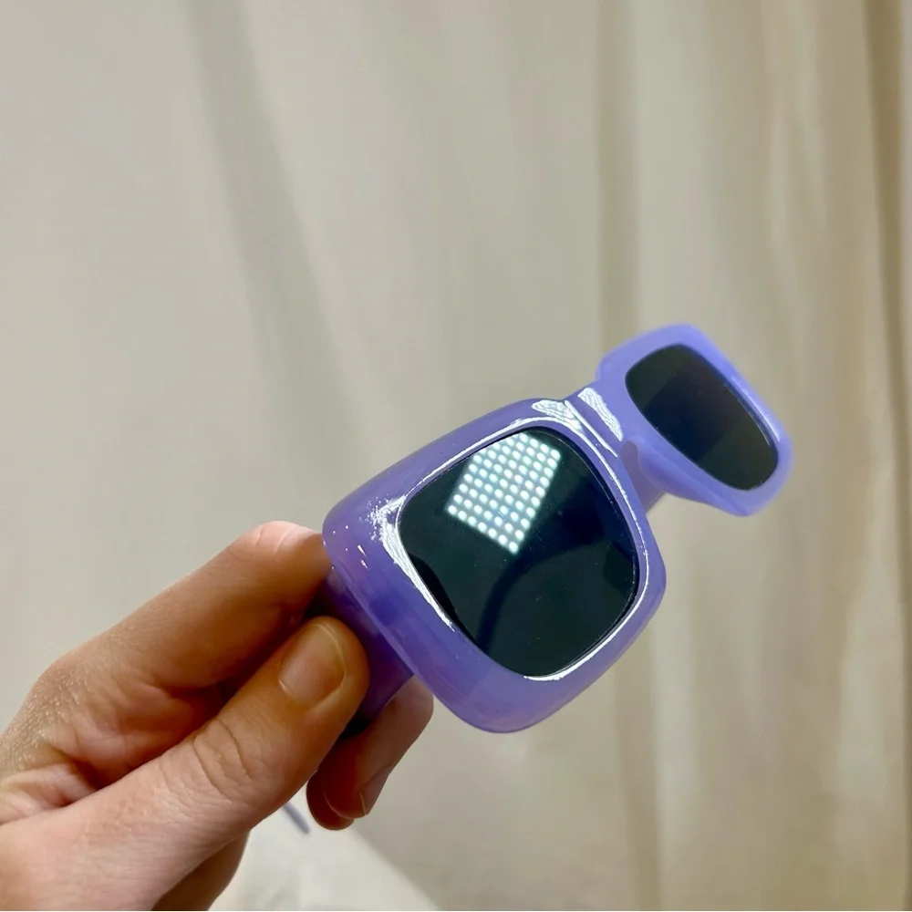 Purple Rectangular Sunglasses - Fashion Women's Shades